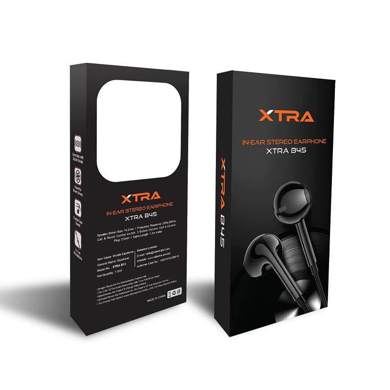 XTRA B45 Semi-In-Ear 3.5mm Wired Earphone