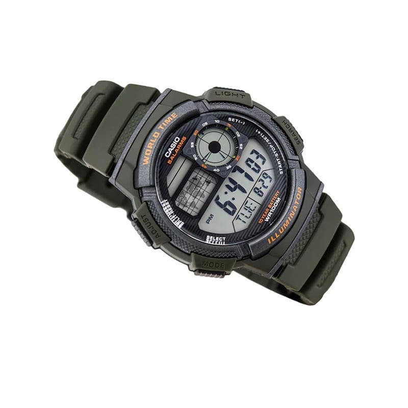 Casio AE-1000W-3AVDF World Time Multifunction Fiber Belt Men's Watch