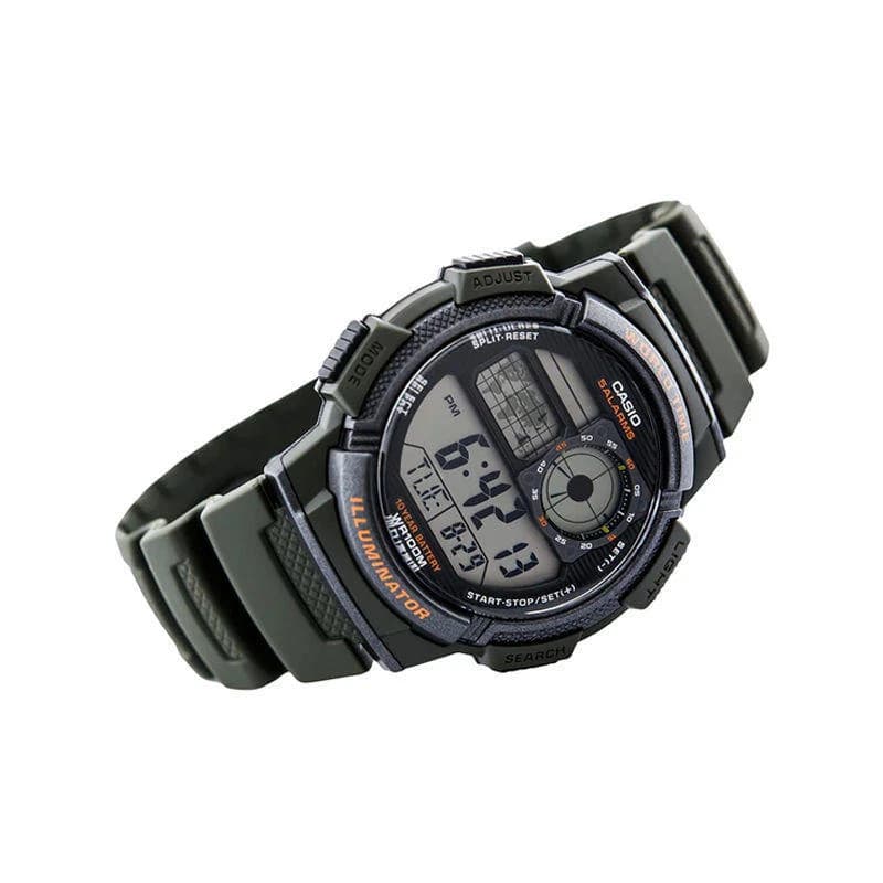Casio AE-1000W-3AVDF World Time Multifunction Fiber Belt Men's Watch