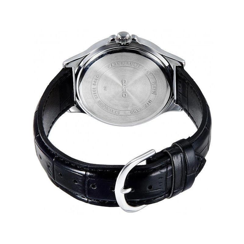 Casio MTP-V300L-1AUDF Black Leather Strap Men’s Watch
