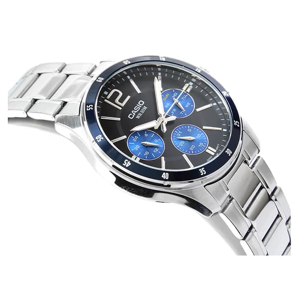 Casio MTP-1374D-2AVDF Enticer Multifunction Stainless Steel Men's Watch