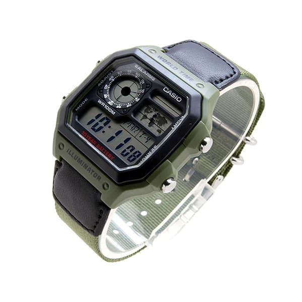 Casio AE-1200WHB-3BVDF World Time Fiber Belt Men's Watch