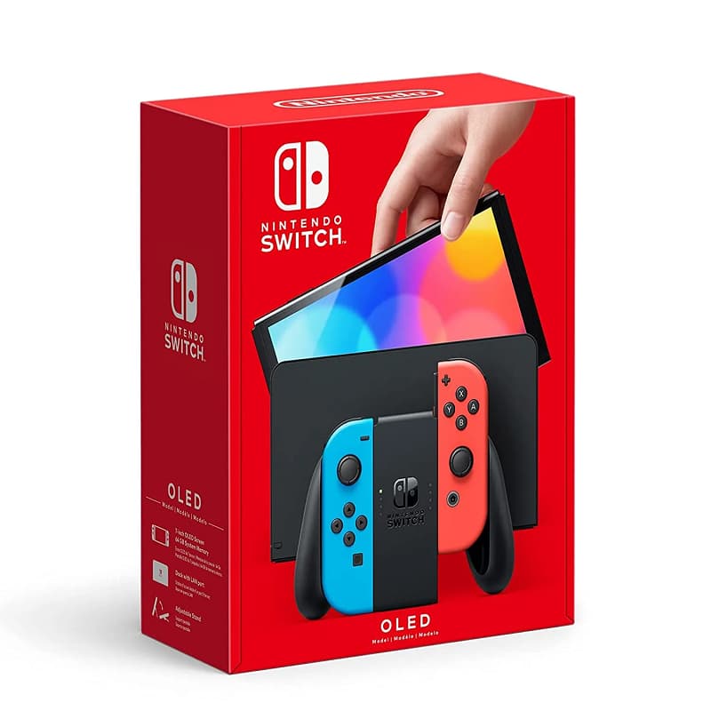 Nintendo Switch OLED Edition Portable Gaming Console - Blue Red