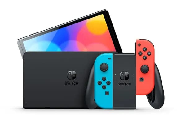 Nintendo Switch OLED Edition Portable Gaming Console - Blue Red