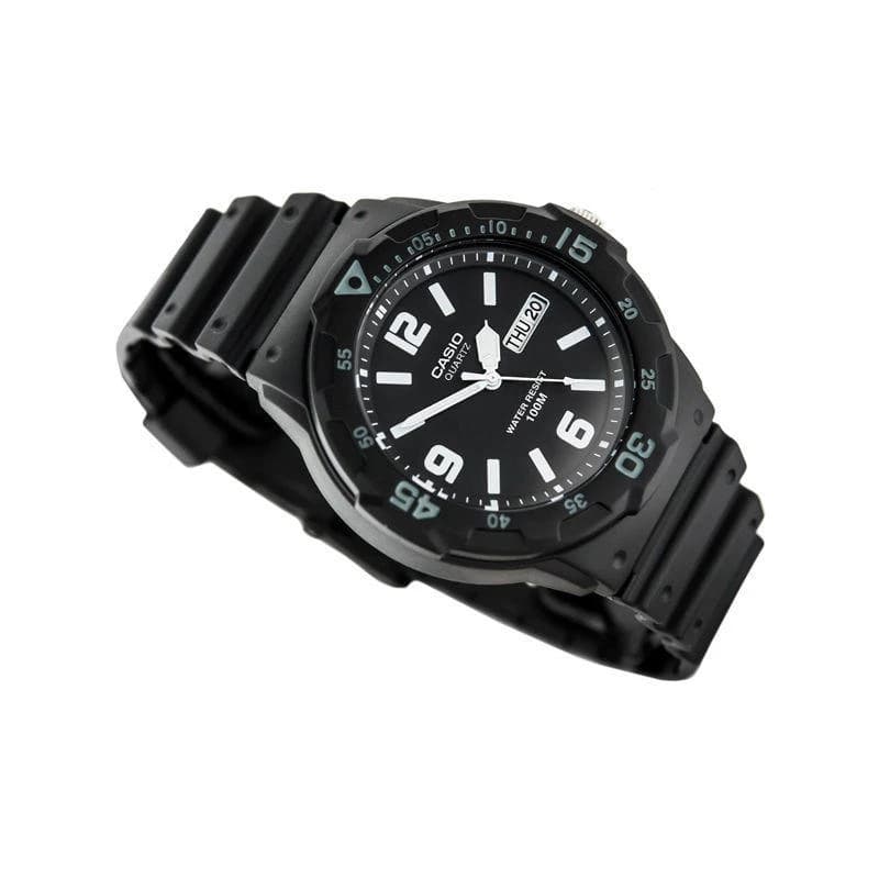 Casio Youth Day Date Resin Belt Watch MRW-200H-1B2VDF