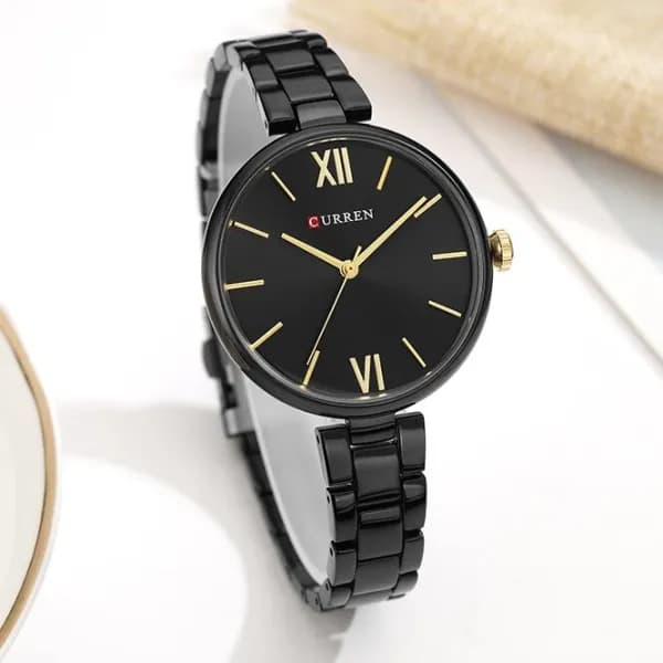 CURREN 9017 Luxury Brand Watch – For Women – Black