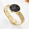 CURREN C9020SL Classic Chain Watch for Women – Gold & Black