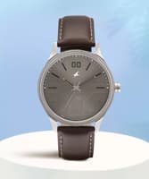 Fastrack 3247SL01 Bare Basics Analog Brown Dial Leather Watch for Guys