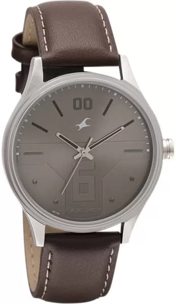 Fastrack 3247SL01 Bare Basics Analog Brown Dial Leather Watch for Guys