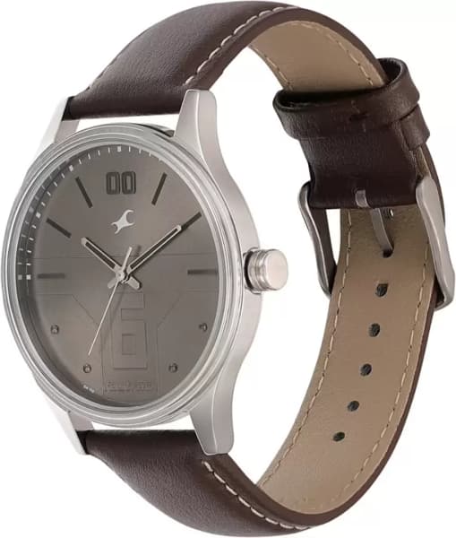 Fastrack 3247SL01 Bare Basics Analog Brown Dial Leather Watch for Guys