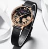 Curren 9065 Stainless Steel Strap Watch for Women - Black