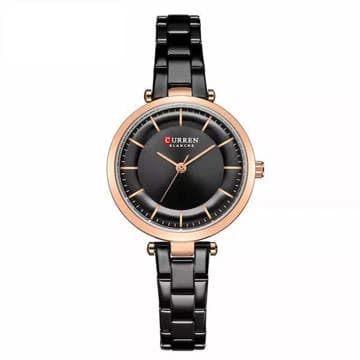 Curren 9054 Luxury Stainless Steel Watch for Women – Black