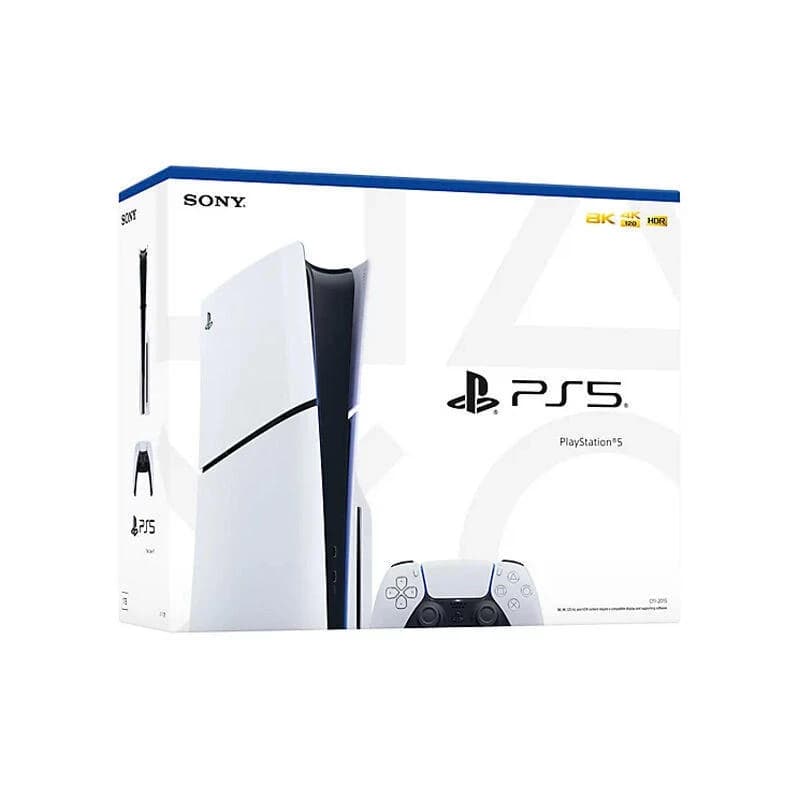 Sony PS5 (PlayStation 5) Slim Edition 4K 120Hz Gaming Console with DualSense Wireless Controller