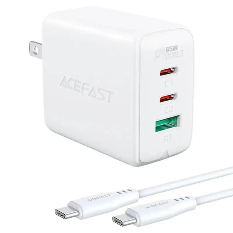 Acefast A15 PD 65W 3 Port Charger with Type C Cable