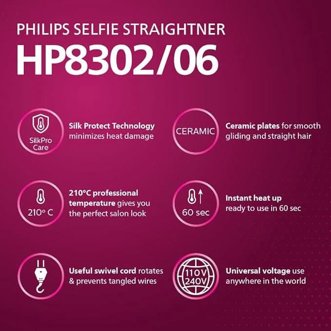 Philips HP8302 Hair Straightener For Women