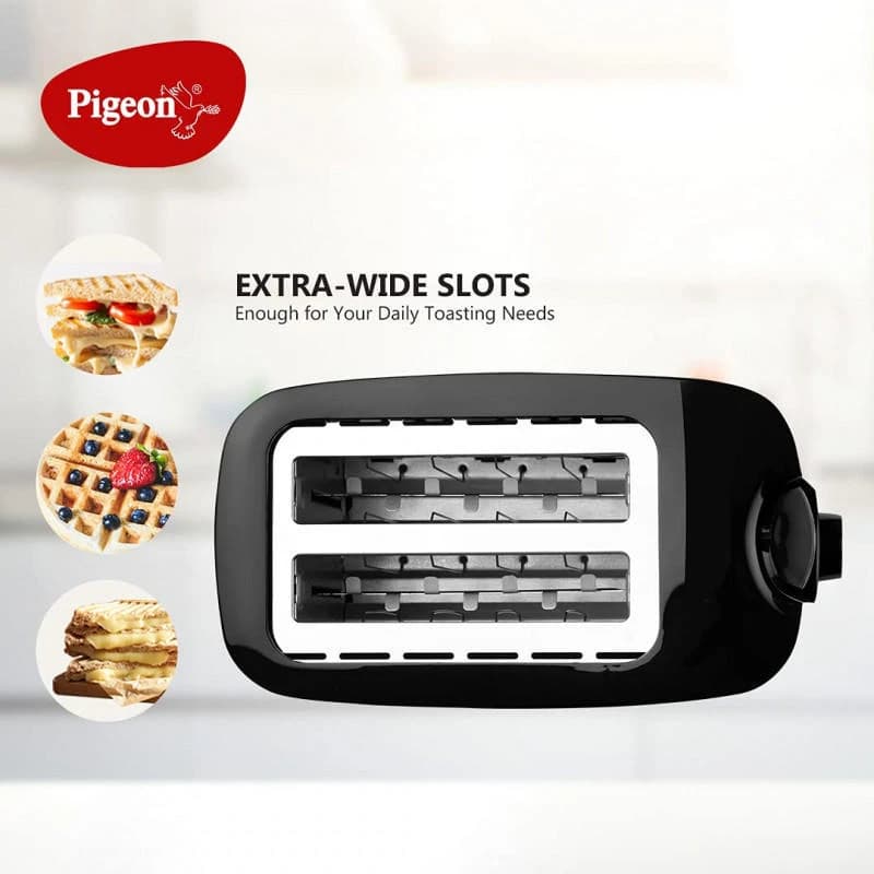 Pigeon Auto Pop up Toaster 12470 2 Slice (750 Watt) (black)