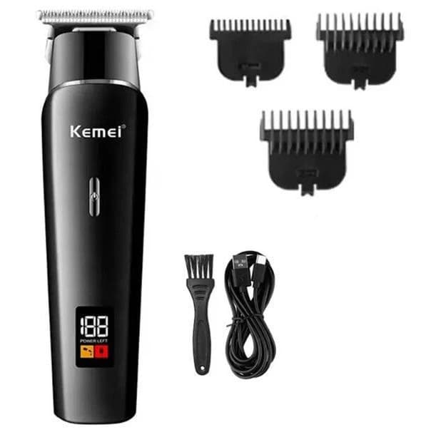 Kemei KM-1113 Hair Clipper and Beard Trimmer for Men - Black