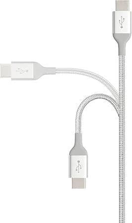 AmazonBasics Double Braided Nylon USB Type-C to Type-C 2.0 Cable