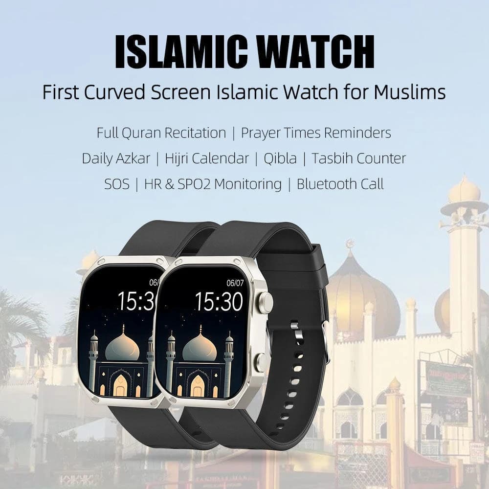 Mifon Pro Curved OLED Islamic Smart Watch with Calling Feature