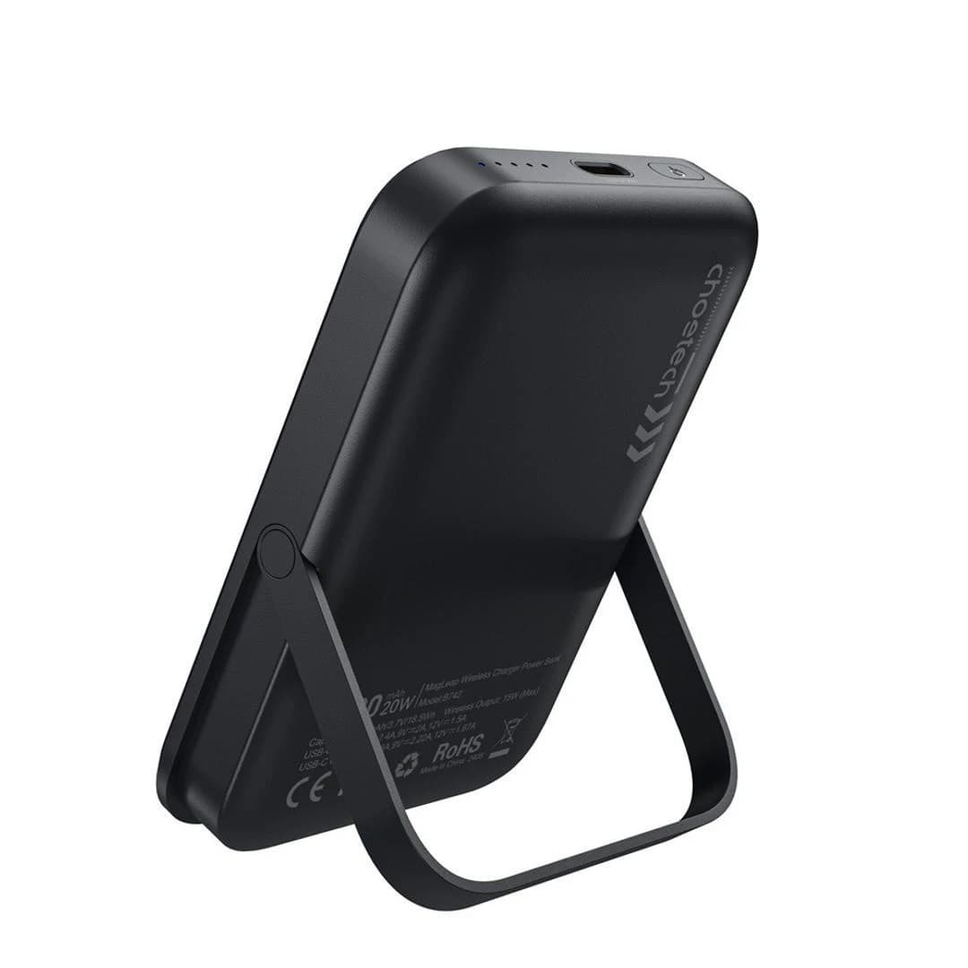Choetech B743 10000mAh 20W MagLeap Wireless Power Bank Black with Phone Holder