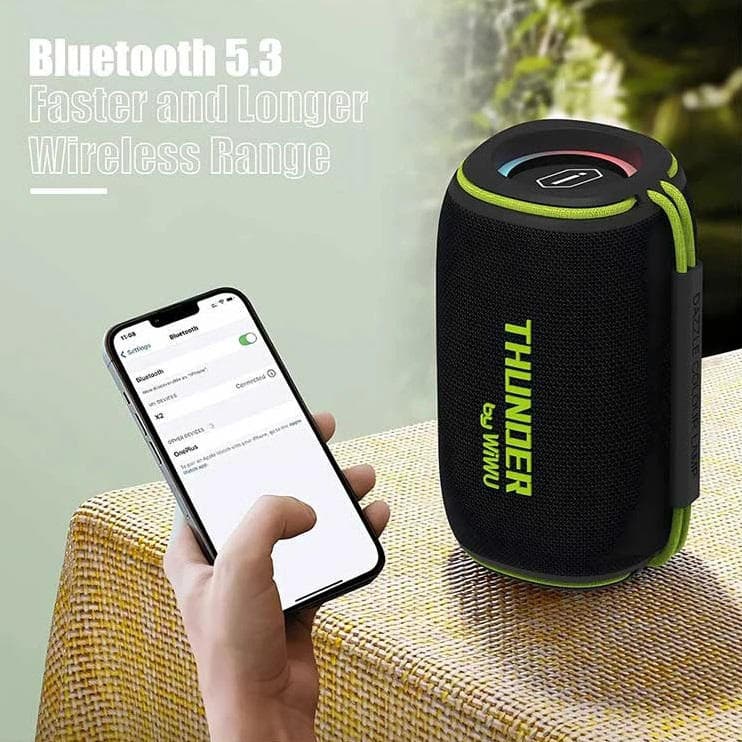 Wiwu Thunder H5 Black Portable Bluetooth Speaker