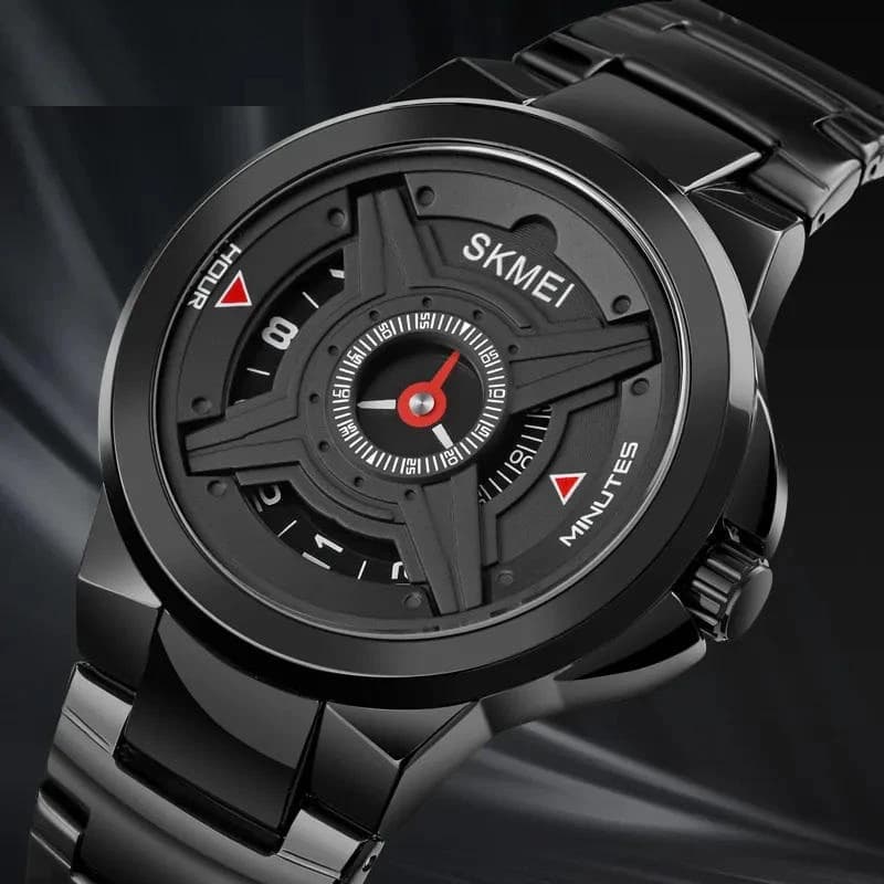 SKMEI 1699 Quartz Luxury Brand Wrist Watch for Men- Black