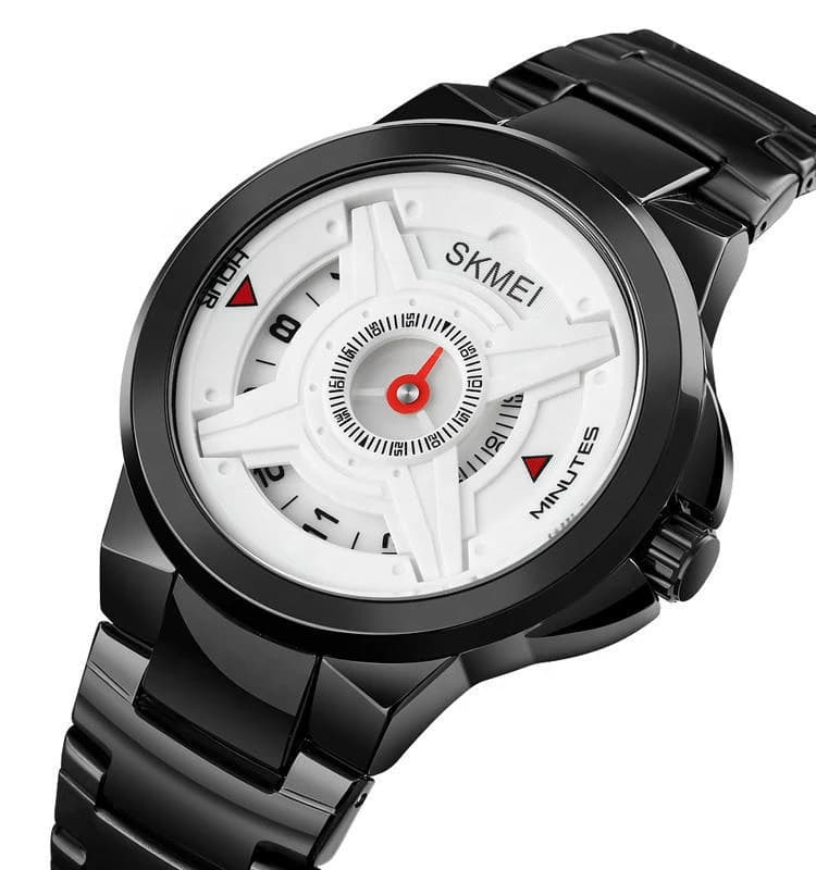 Skmei 1699 Special Dial Quartz Wrist Watch for Men- White
