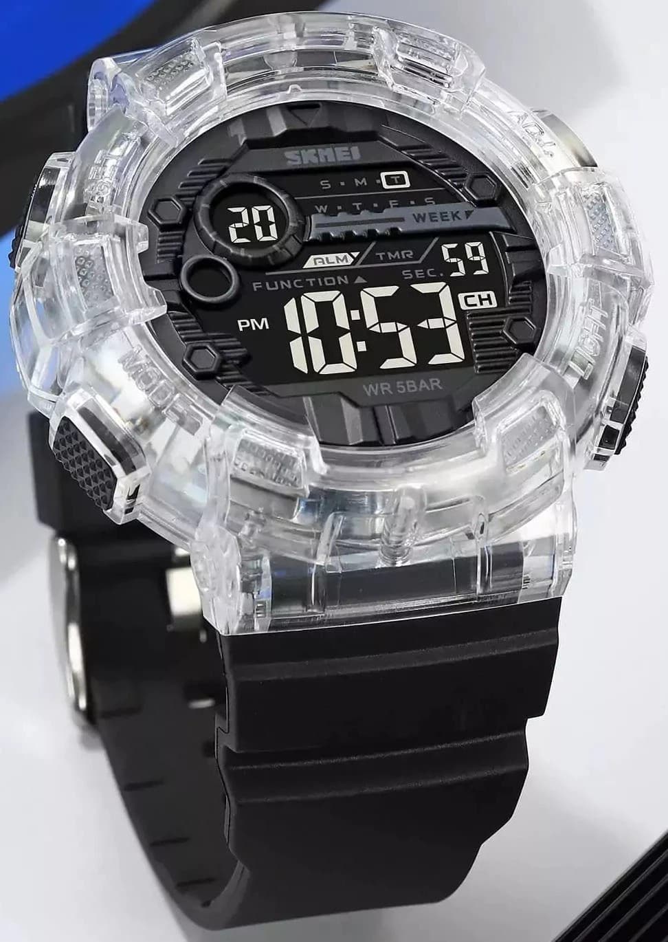 SKMEI 2110 Digital Sports Waterproof Men’s Watch - White