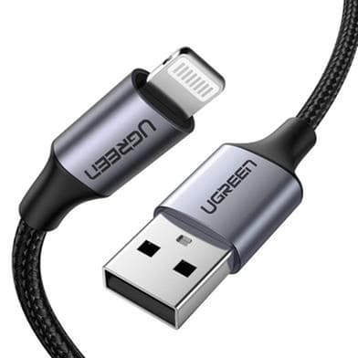 UGREEN Alu Case Braided Lightning Cable 1m