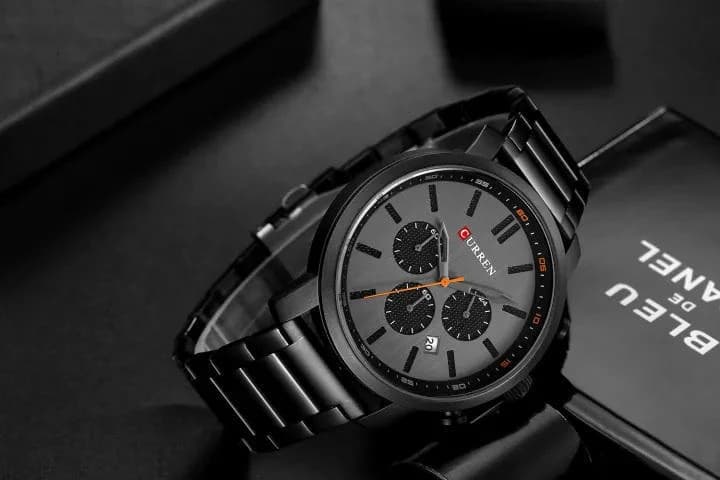 Curren 8315 Quartz Casual Watch for Men - Black