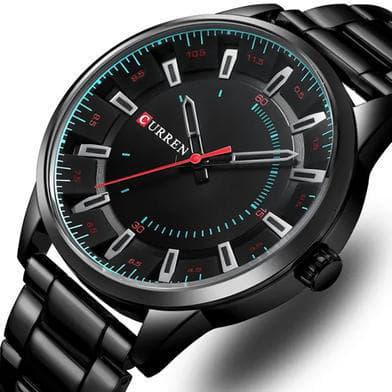 Curren 8406 Stainless Steel Watch for Men - Black
