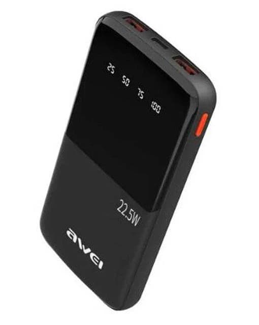 Awei 22.5W 10000mAh Digital Display Power Bank (P10K)