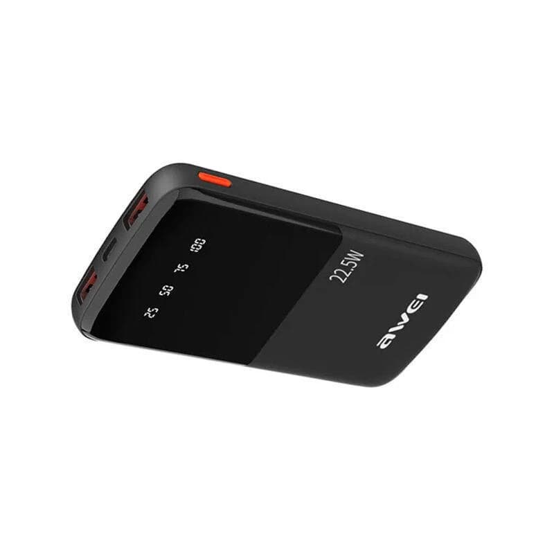 Awei 22.5W 10000mAh Digital Display Power Bank (P10K)