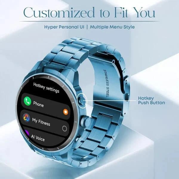 Titan Heritage Premium Smartwatch with All SS Design, 3.6 CM AMOLED Display, BT Calling, Advanced Chipset, Titan Health
