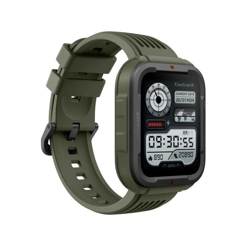 Fastrack Active 1.83" HD Display,Functional Crown,BT Calling with Advanced Chipset Rugged Smartwatch - Green
