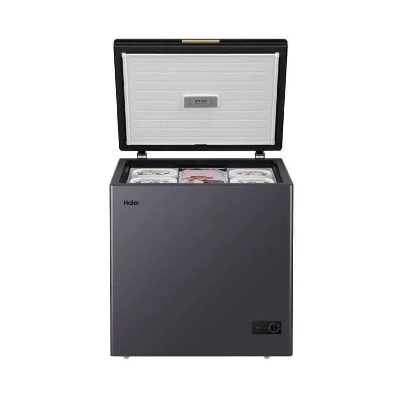 Haier 200L Glass Door Chest Freezer (HCF-230SGM)-Premium Ash Blue