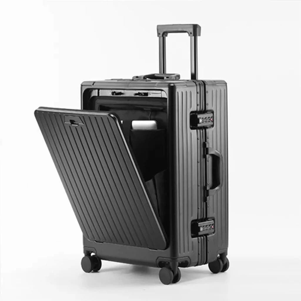Nan Xiang 007 20 Inch Expandable Large Capacity Handle Spinner TSA Lock Laptop Travel Trolley Suitcase Luggage - Black
