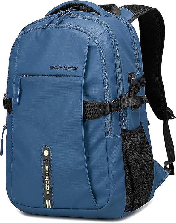 Arctic Hunter B00388 Multi Functional 15.6-inch Laptop Office Travel Backpack Bag - Blue
