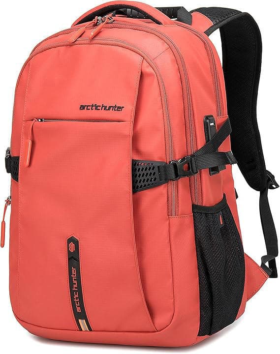 Arctic Hunter B00388 Multi Functional 15.6-inch Laptop Office Travel Backpack Bag - Orange