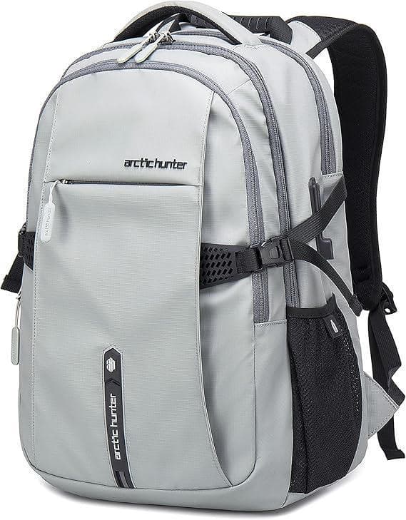 Arctic Hunter B00388 Multi Functional 15.6-inch Laptop Office Travel Backpack Bag - Grey