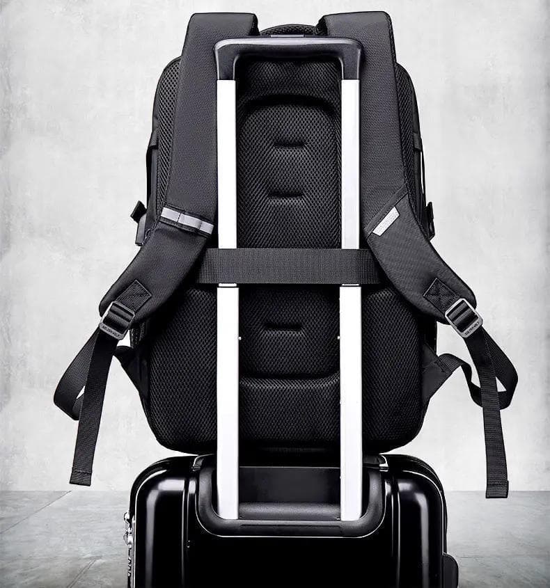 Golden Wolf GB00444 15.6-inch Laptop Multi-function Backpack with USB Port - Black