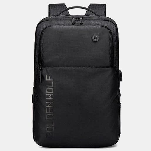 Golden Wolf GB00399 Laptop Business Travel Backpack - Black
