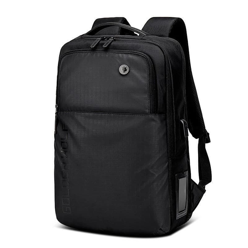 Golden Wolf GB00399 Laptop Business Travel Backpack - Black