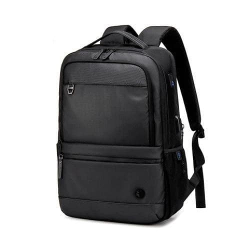 Golden Wolf GB00402 Water Resistant Laptop Business and Travel Backpack - Black