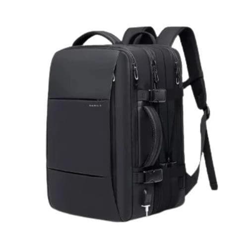 BANGE BG-1908 Large Capacity Expandable Multi-Purpose Business Bag & Travel Backpack Waterproof Laptop Backpack for 15.6inch - Black