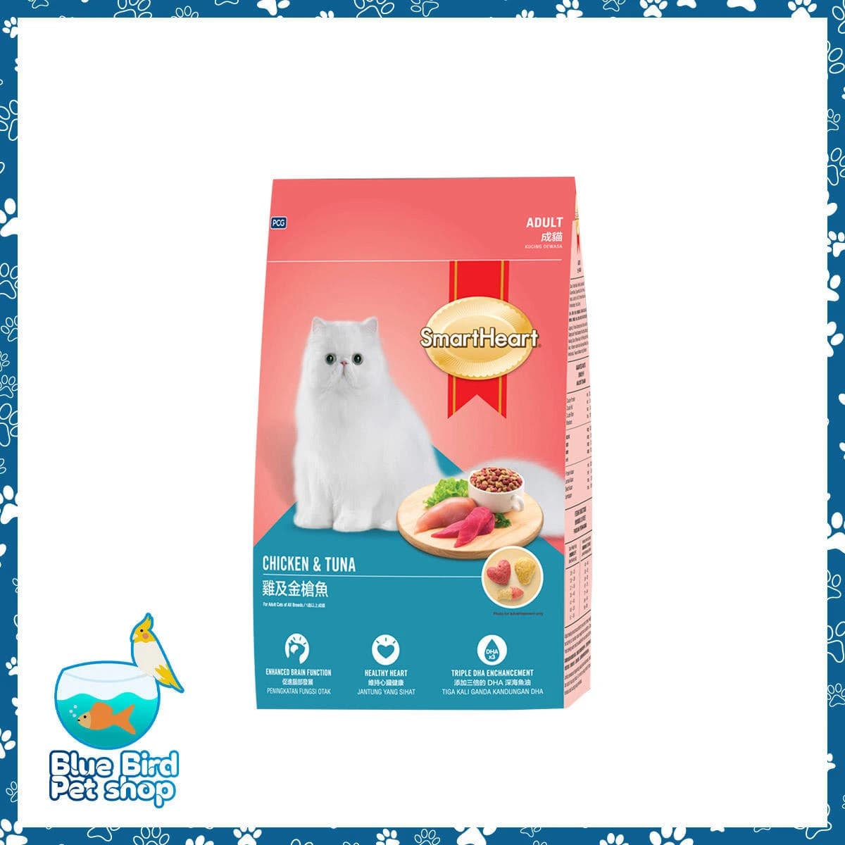 SmartHeart Adult Cat Food 3Kg + 400g free