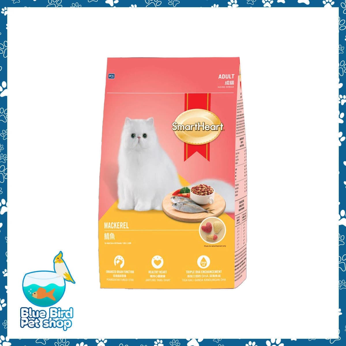 SmartHeart Adult Cat Food 3Kg + 400g free