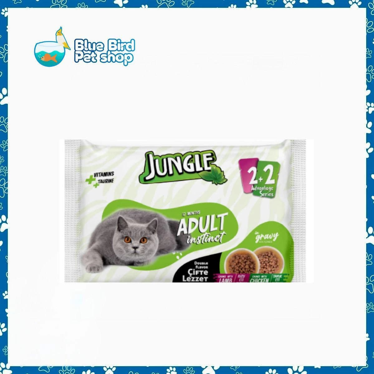Jungle Adult Pouch 4pc Combo Chicken & Lamb 400gm
