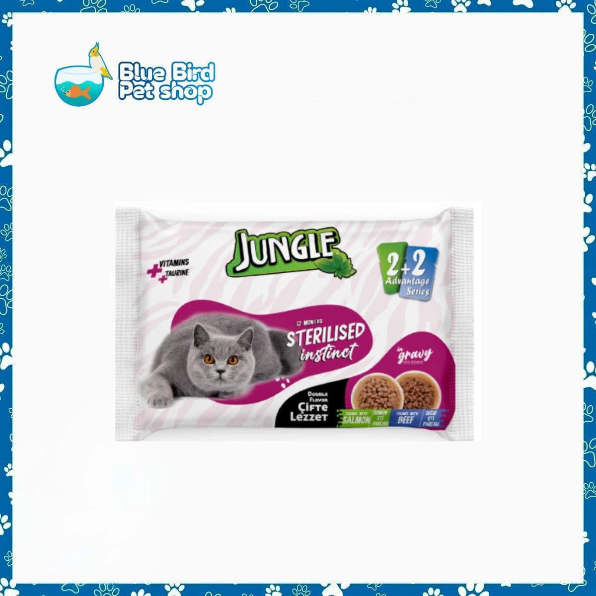Jungle Adult Pouch 4pc Combo Salmon & Beef 4×100gm