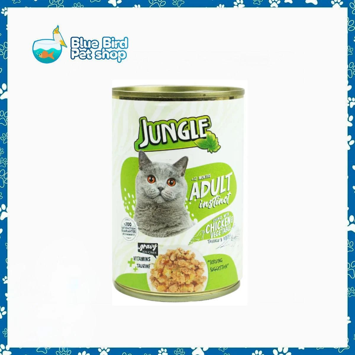 Jungle Adult Cat Food Can Chicken & Vegetables 400gm
